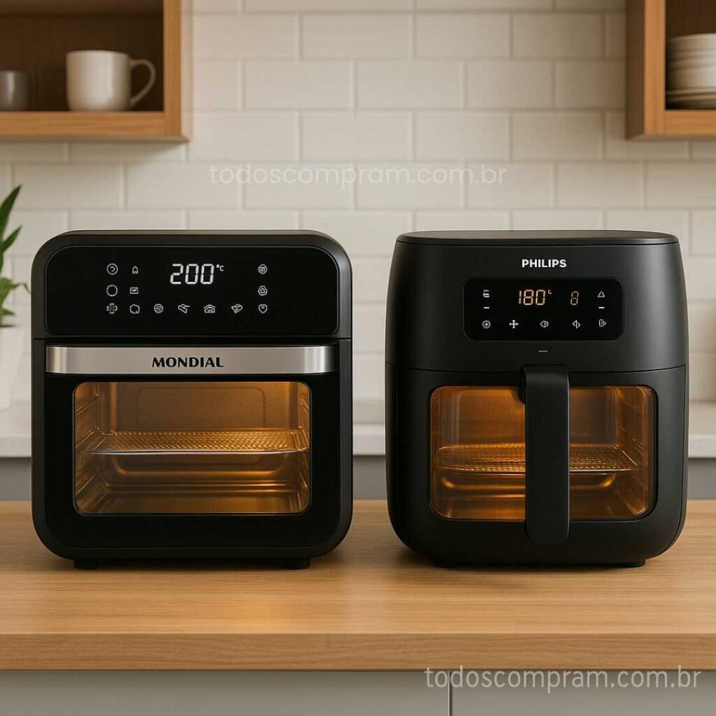 Airfryer Mondial 12L Oven vs Philips Walita Série 5000: qual é a melhor fritadeira em 2025?
